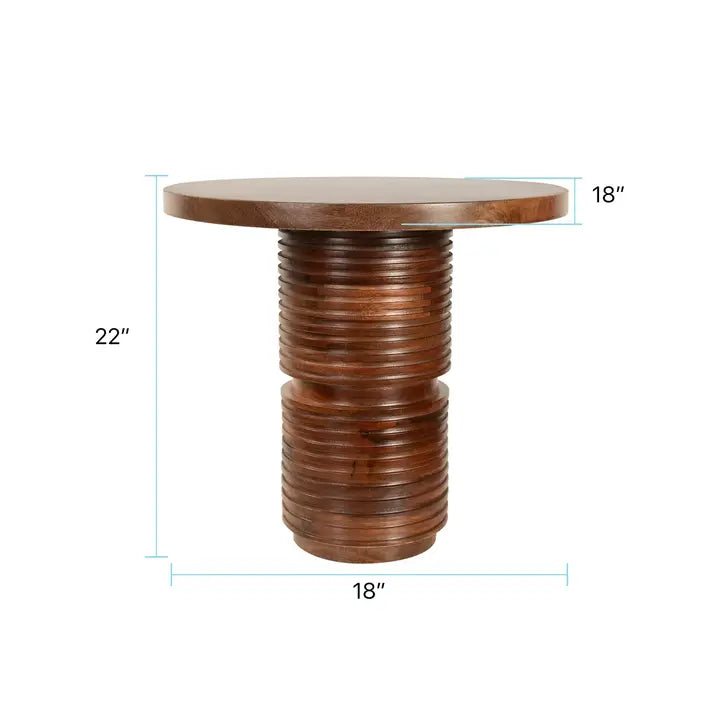 Additional product image of The Gabin Accent Table showing its form and finish from another angle.