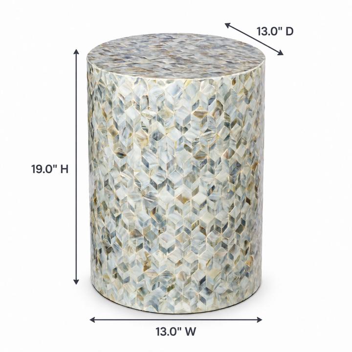 Additional product image of The Aurore Side Table showing its form and finish from another angle.