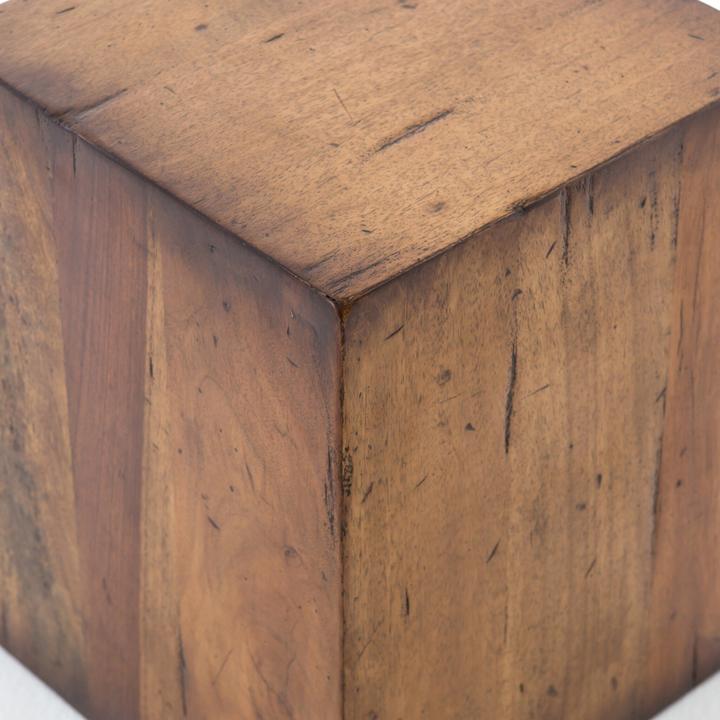 The Mathilde Reclaimed Wood End Table | Solid Reclaimed Fruitwood