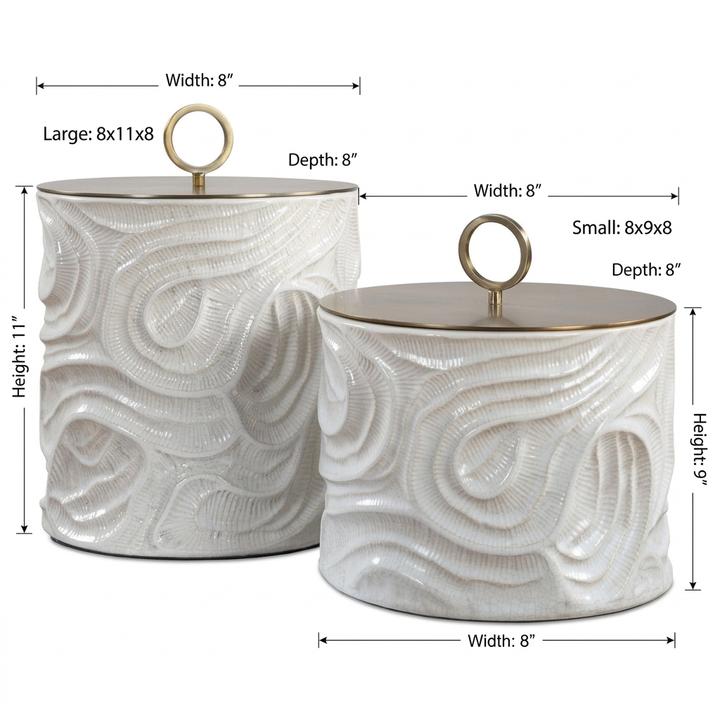 Additional product image of The Marée Canister Set showing its form and finish from another angle.