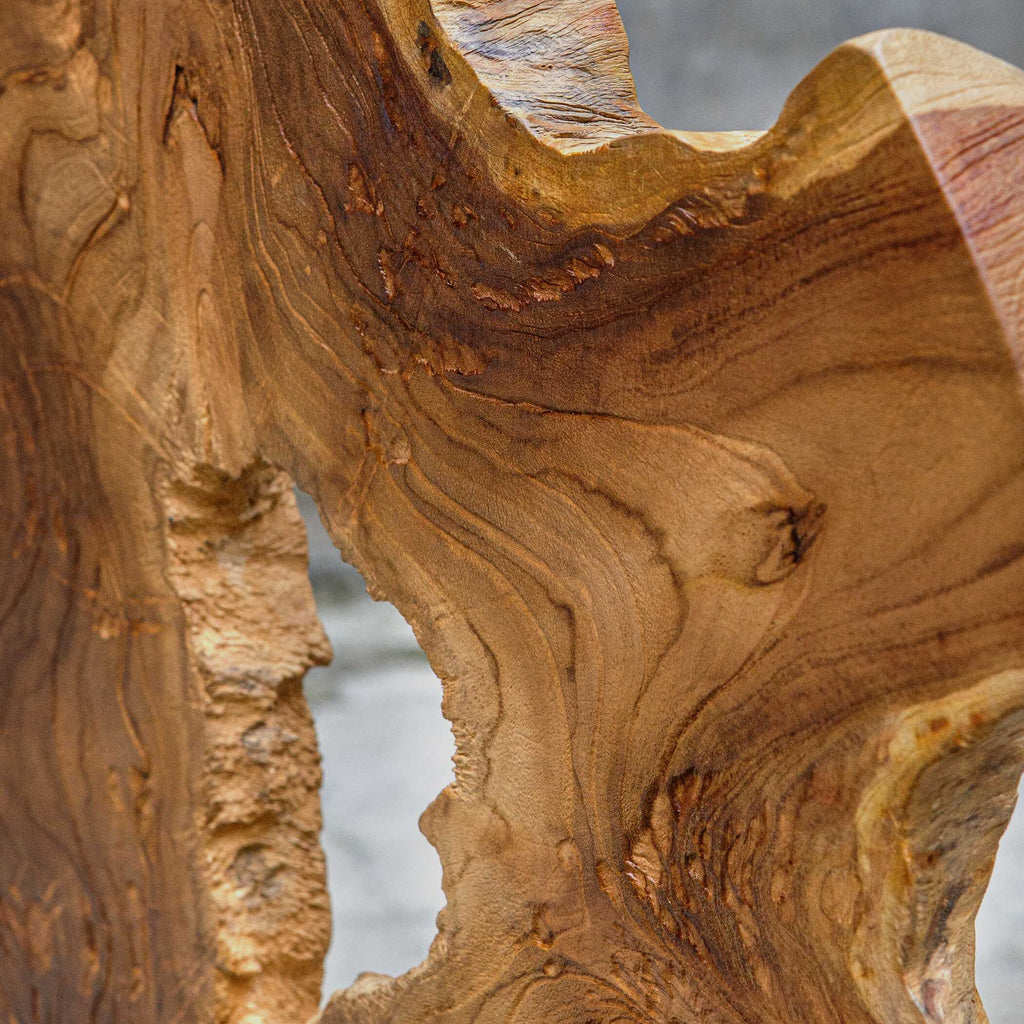 The Bastien Wood Sculpture | Natural or Blue-Green Wood