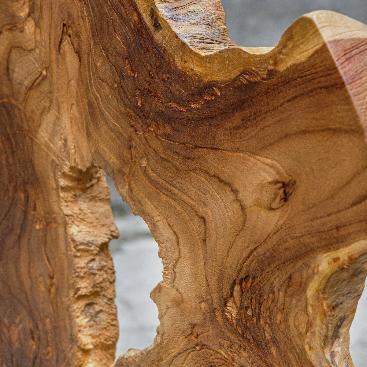 The Bastien Wood Sculpture | Natural or Blue-Green Wood