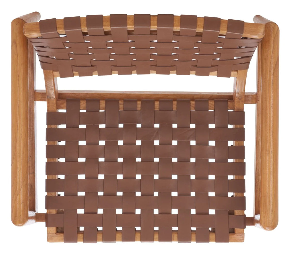 The Henri Accent Chair | Woven Cognac Leather