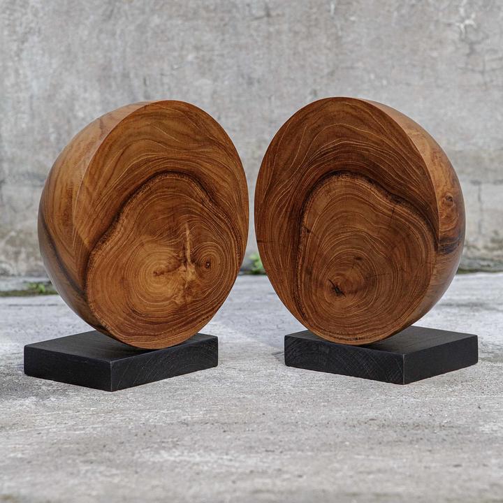 Sixth product view of The Gaspard Bookends highlighting natural material character and dimensional form.