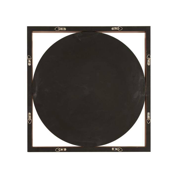 Additional product image of the Louise Wood Mirror and its textured lower wood detail.