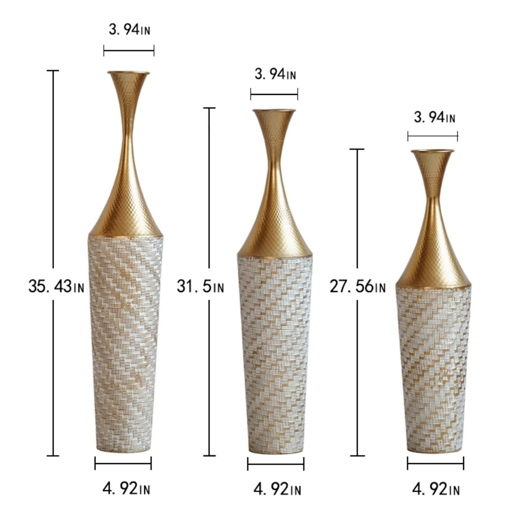 The Aveline Vase Trio — Embossed Gold Metal — afd bcabd jpg