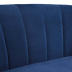 The Adeline Armchair | Storm Velvet Curve