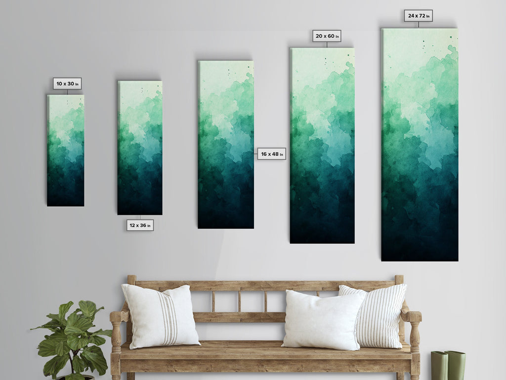 The Maëlle Wall Art — Teal Gradient Canvas — sizechart jpg