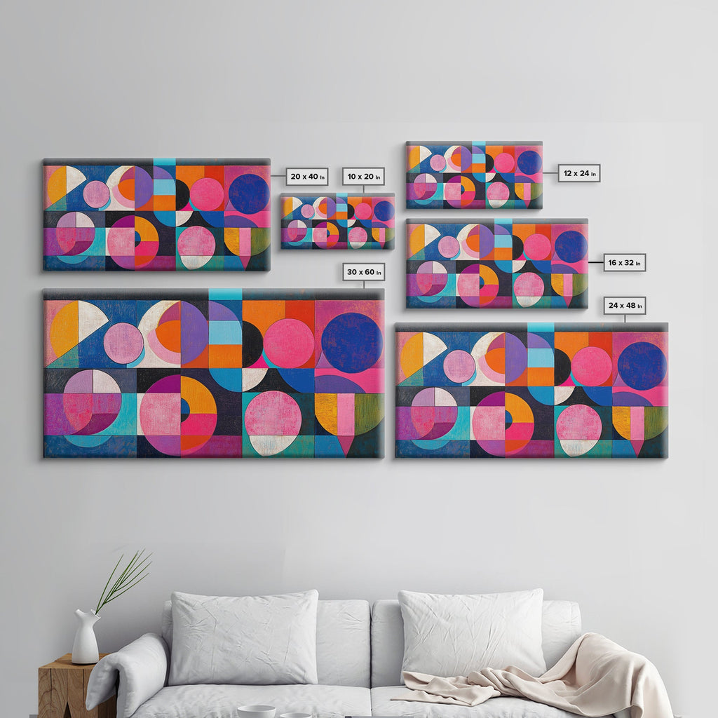 The Odette Geometric Canvas — Modern Color Study — sizechart jpg