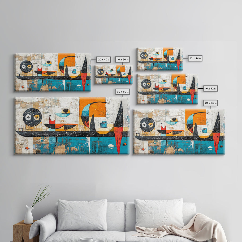 The Mireille Abstract Canvas — Modernist Composition — sizechart jpg