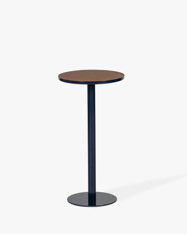Additional product image of The Hugo Drink Table showing its shape and finish from another perspective.