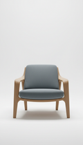 Sculptural Lounge Chair in Sand Oak