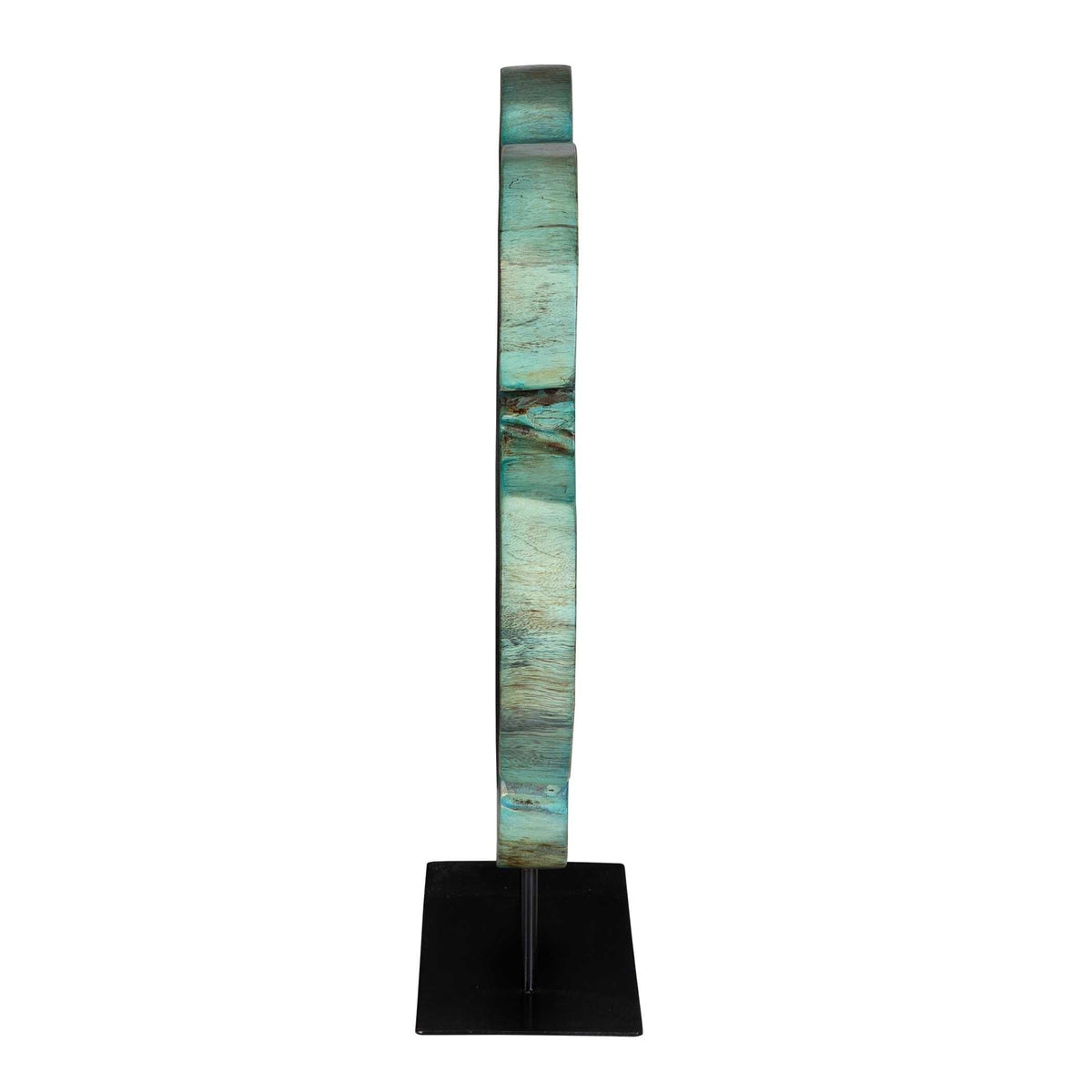 The Bastien Wood Sculpture | Natural or Blue-Green Wood