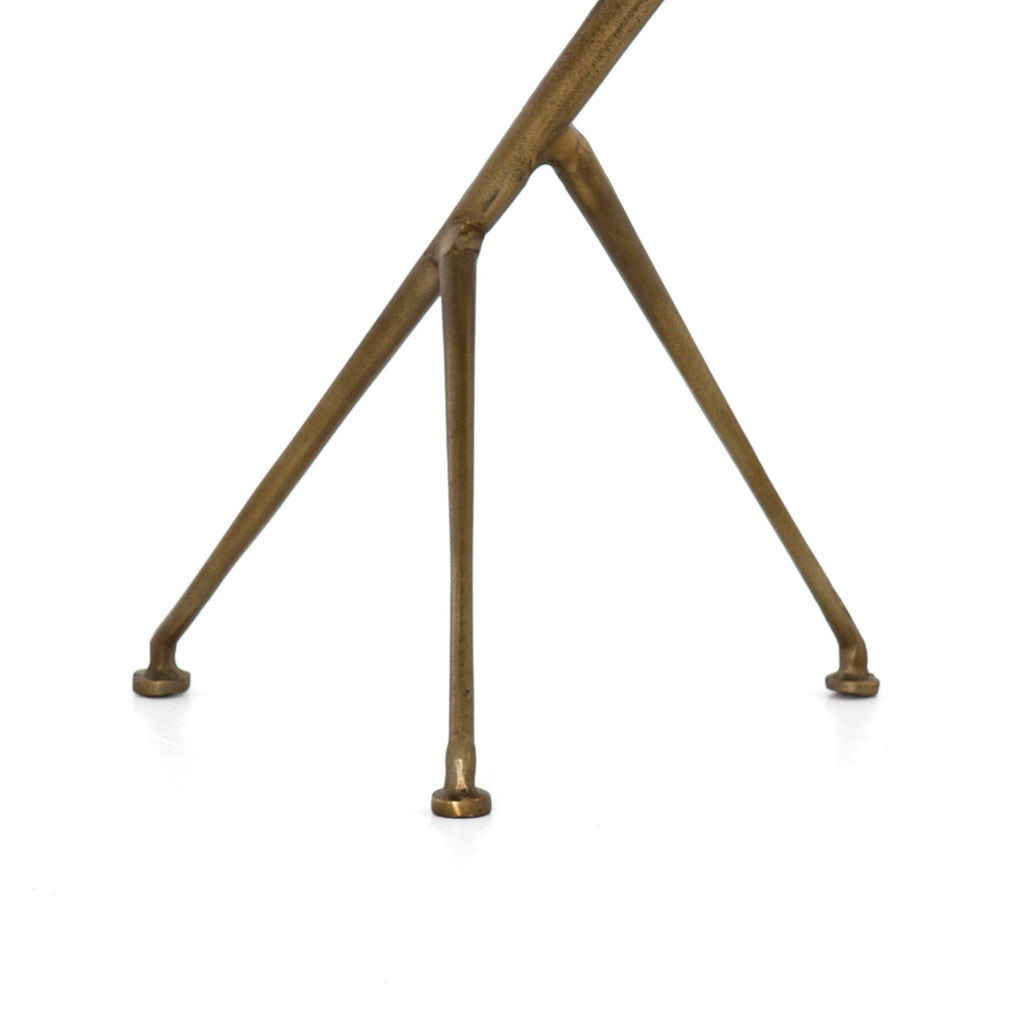 The Arlette Tripod Accent Table | Raw Brass-Finish Tripod Form