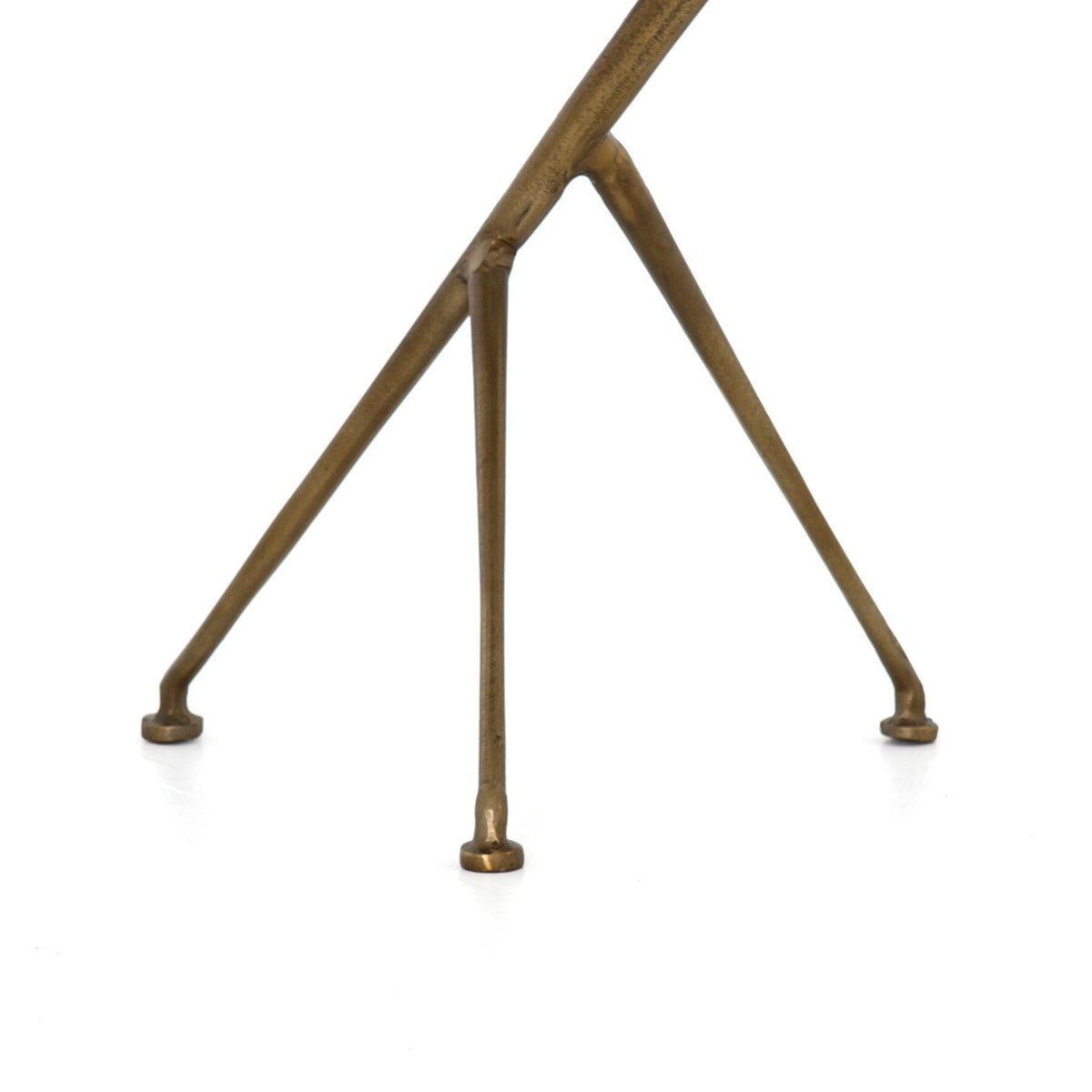 The Arlette Tripod Accent Table | Raw Brass-Finish Tripod Form
