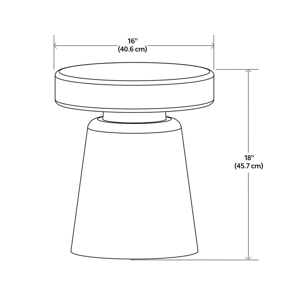 The Elise Accent Table | Sculptural Solid Hardwood