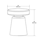 The Elise Accent Table | Sculptural Solid Hardwood