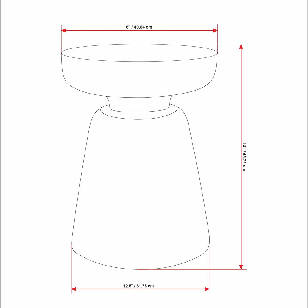The Elise Accent Table | Sculptural Solid Hardwood