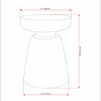 The Elise Accent Table | Sculptural Solid Hardwood