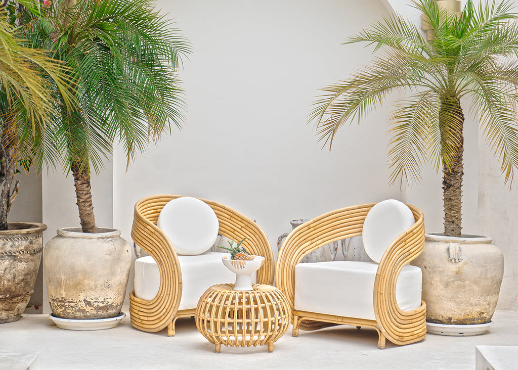 The Anaïs Accent Chair | Sculptural Natural Rattan