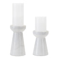 The Fabienne Candle Holders | Genuine Marble, Set of Two