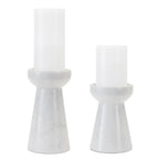 The Fabienne Candle Holders | Genuine Marble, Set of Two