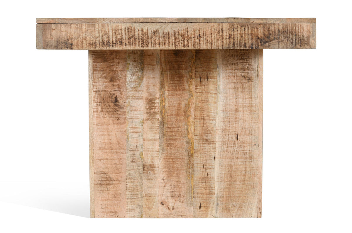The Laurent Dining Set | Solid Mango Wood Table & Benches