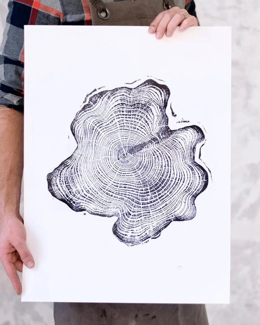 The Élodie Woodcut Wall Art — alaska cedar art denali lumber