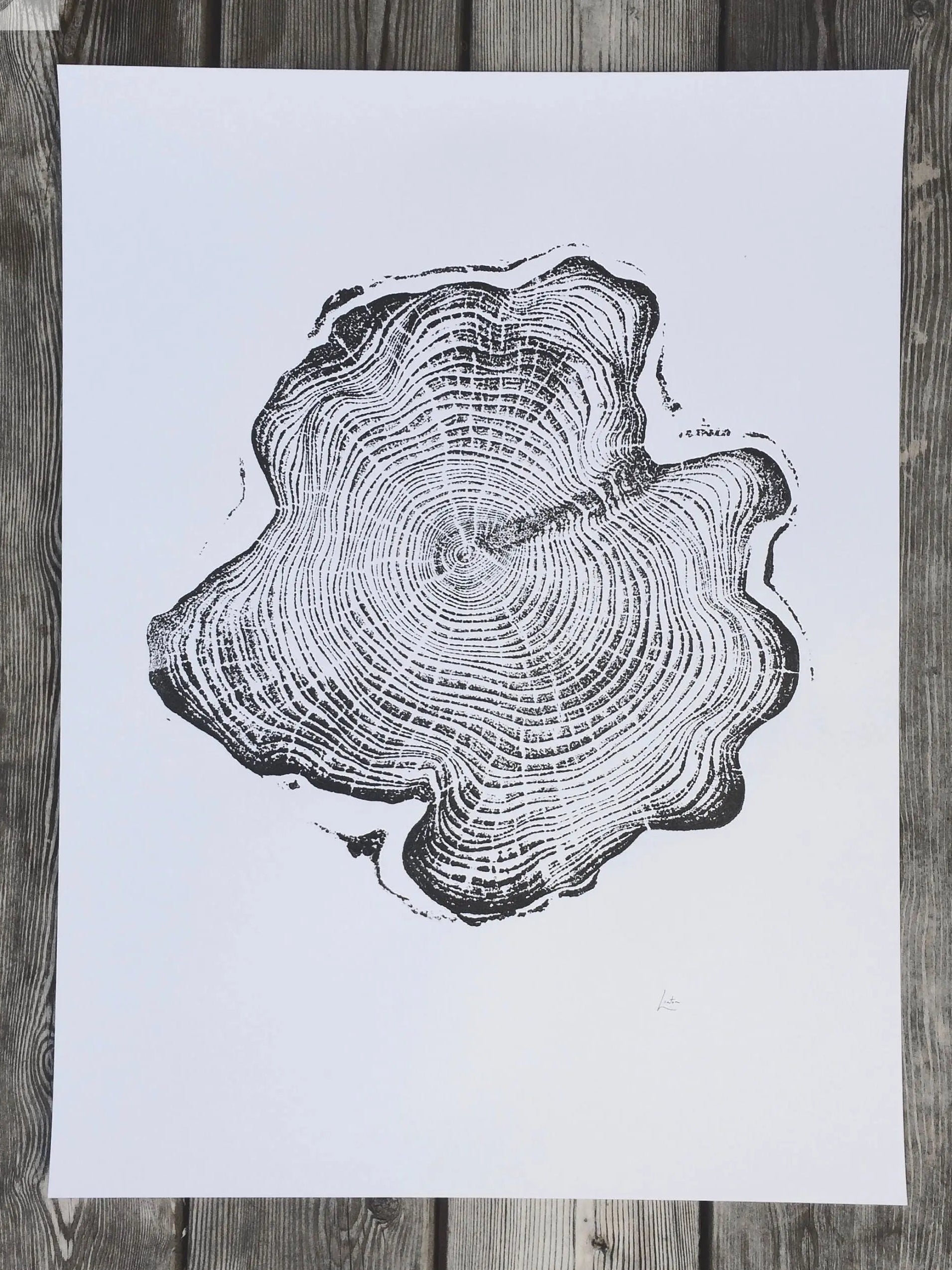 The Élodie Woodcut Wall Art — alaska cedar art denali lumber