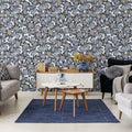 The Solange Wallpaper — Slate Watercolor Bloom — product view