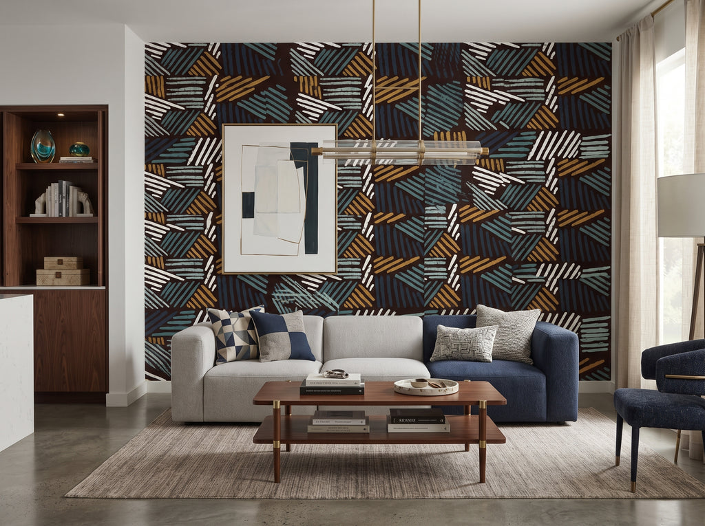 The Colette Wallpaper | Woven Crosshatch