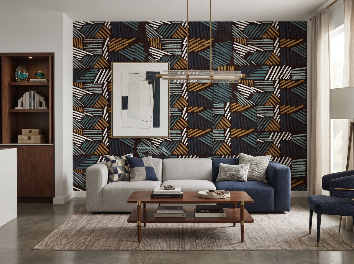 The Colette Wallpaper | Woven Crosshatch