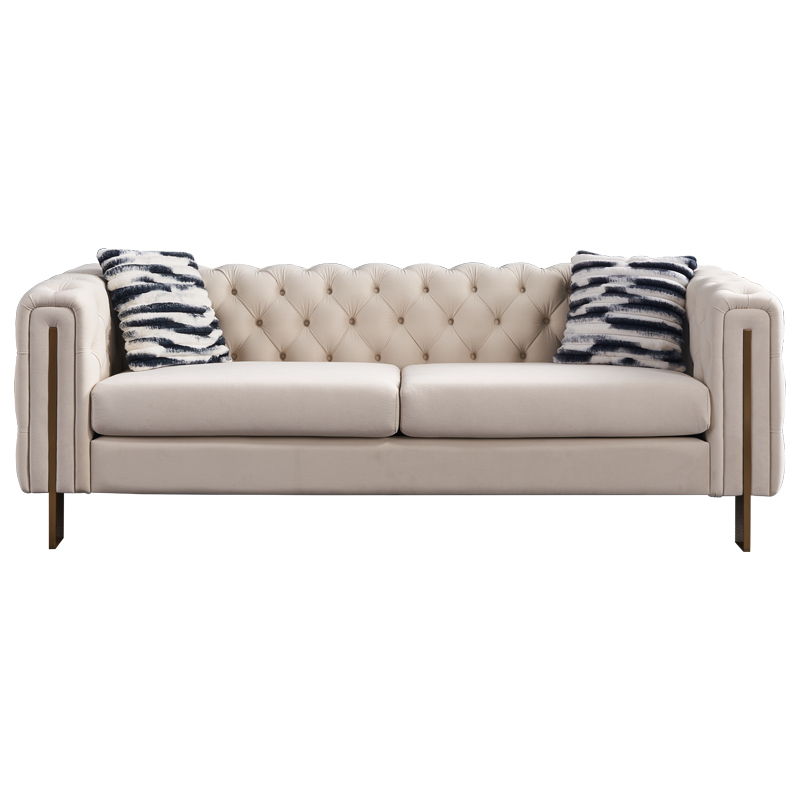 Criterion Sofa in Beige - Tuxedo Style
