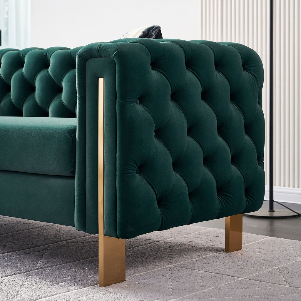Criterion Sofa in Emerald - Tuxedo Style - Corner