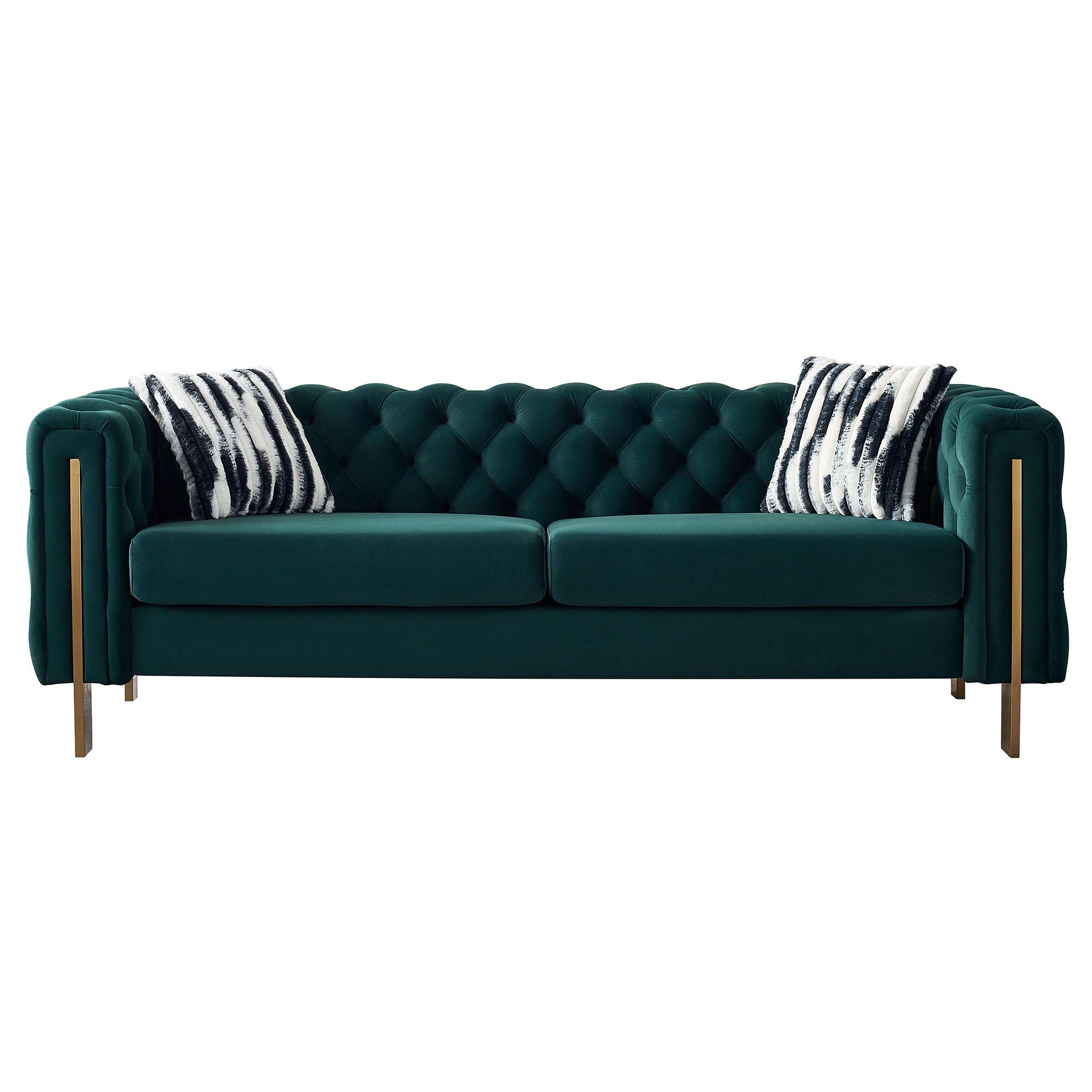Criterion Sofa in Emerald - Tuxedo Style - Front