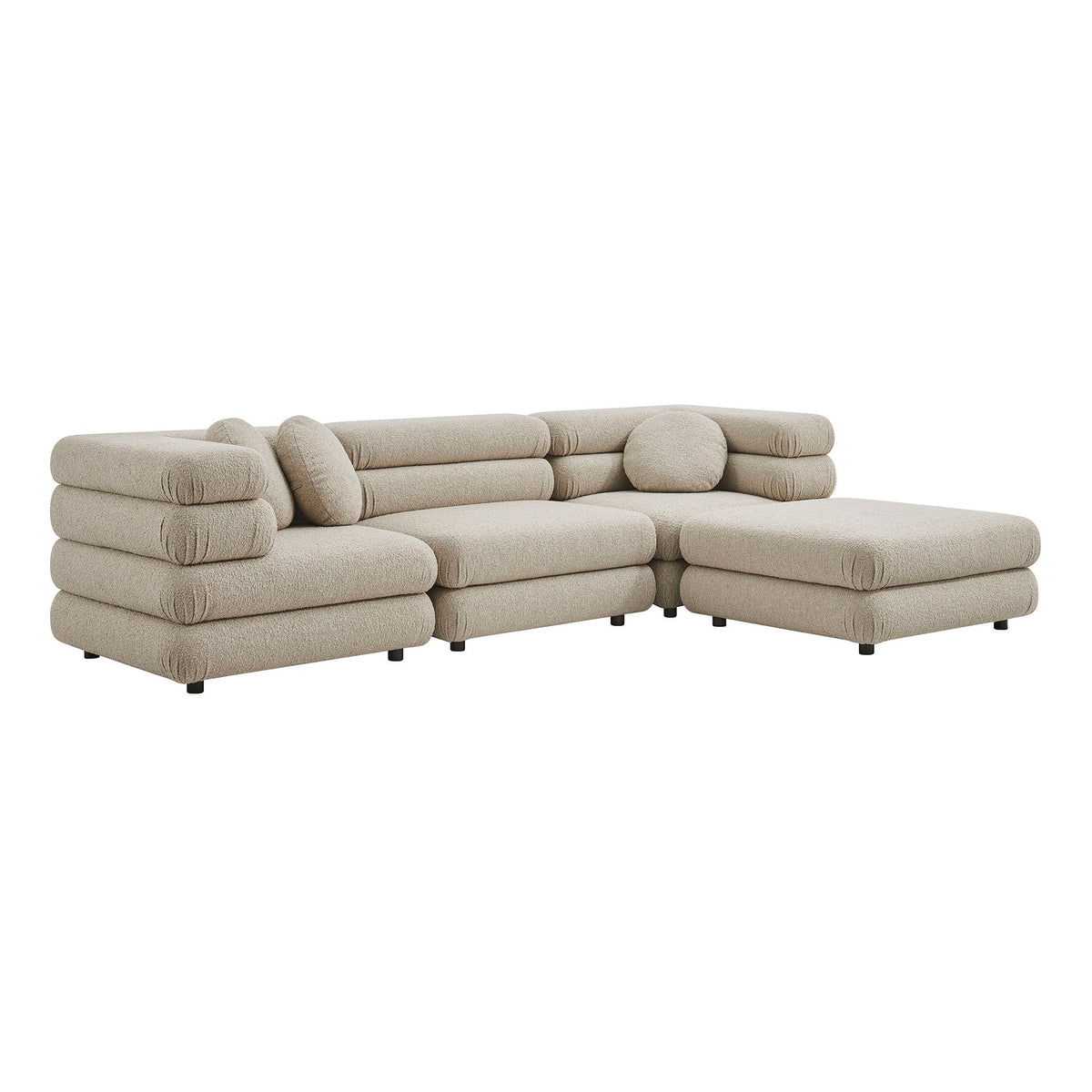 The Olivier Modular Sectional | Layered Looped-Yarn Upholstery