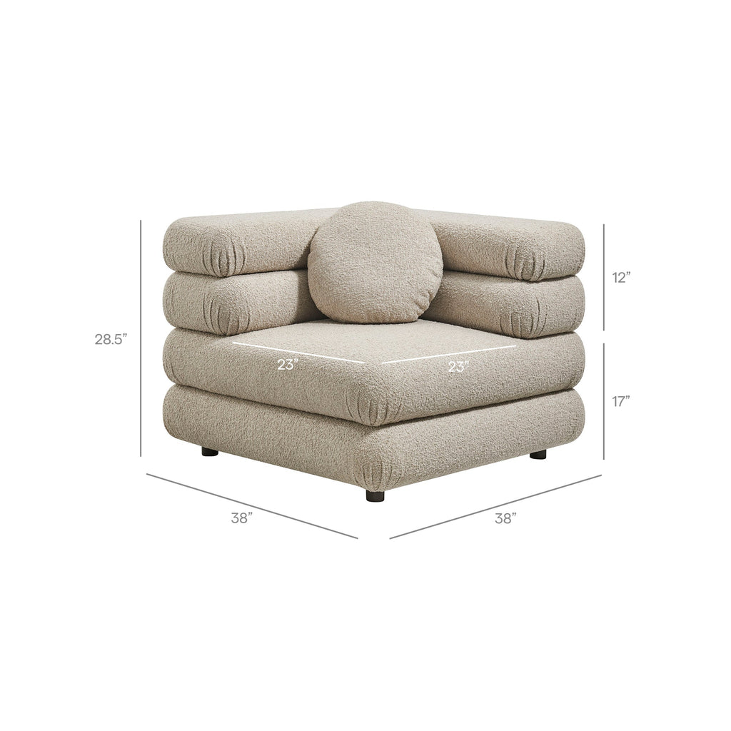 The Olivier Modular Sectional | Layered Looped-Yarn Upholstery