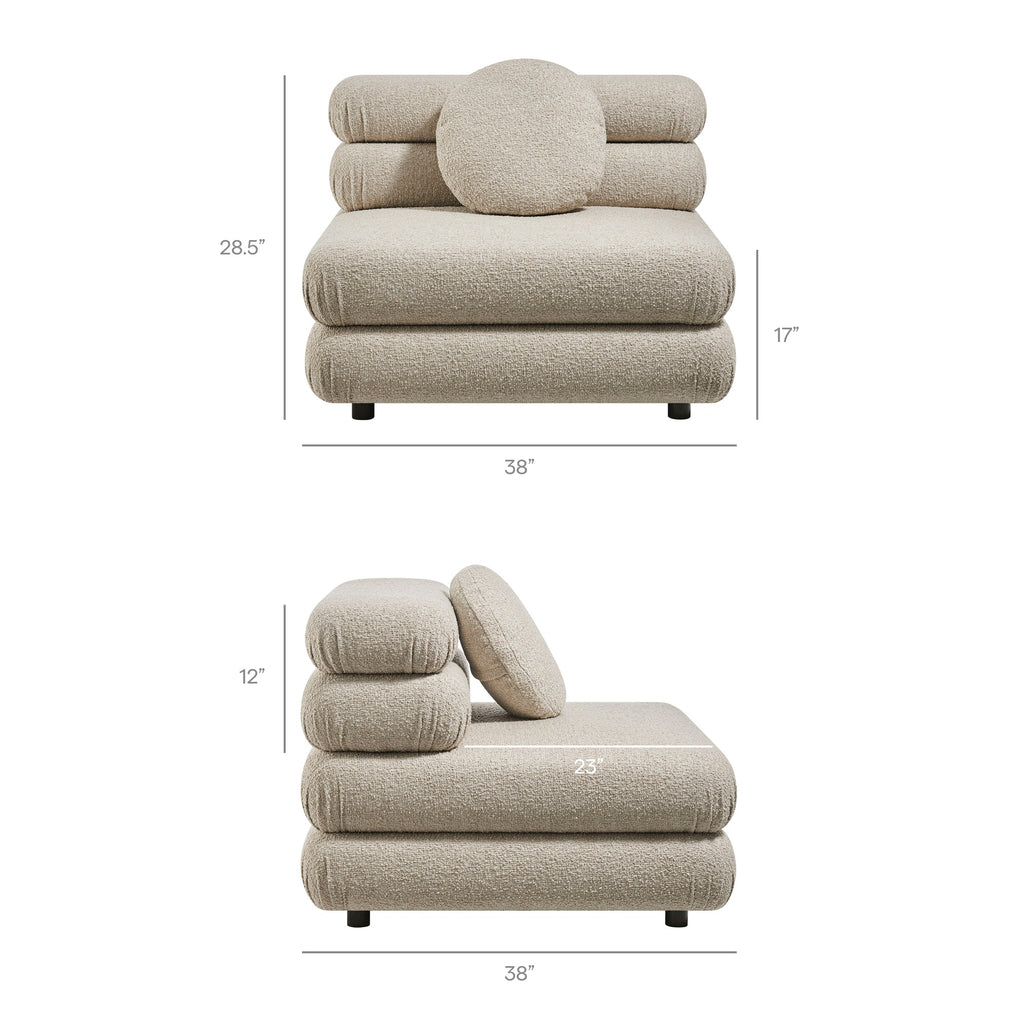 The Olivier Modular Sectional | Layered Looped-Yarn Upholstery