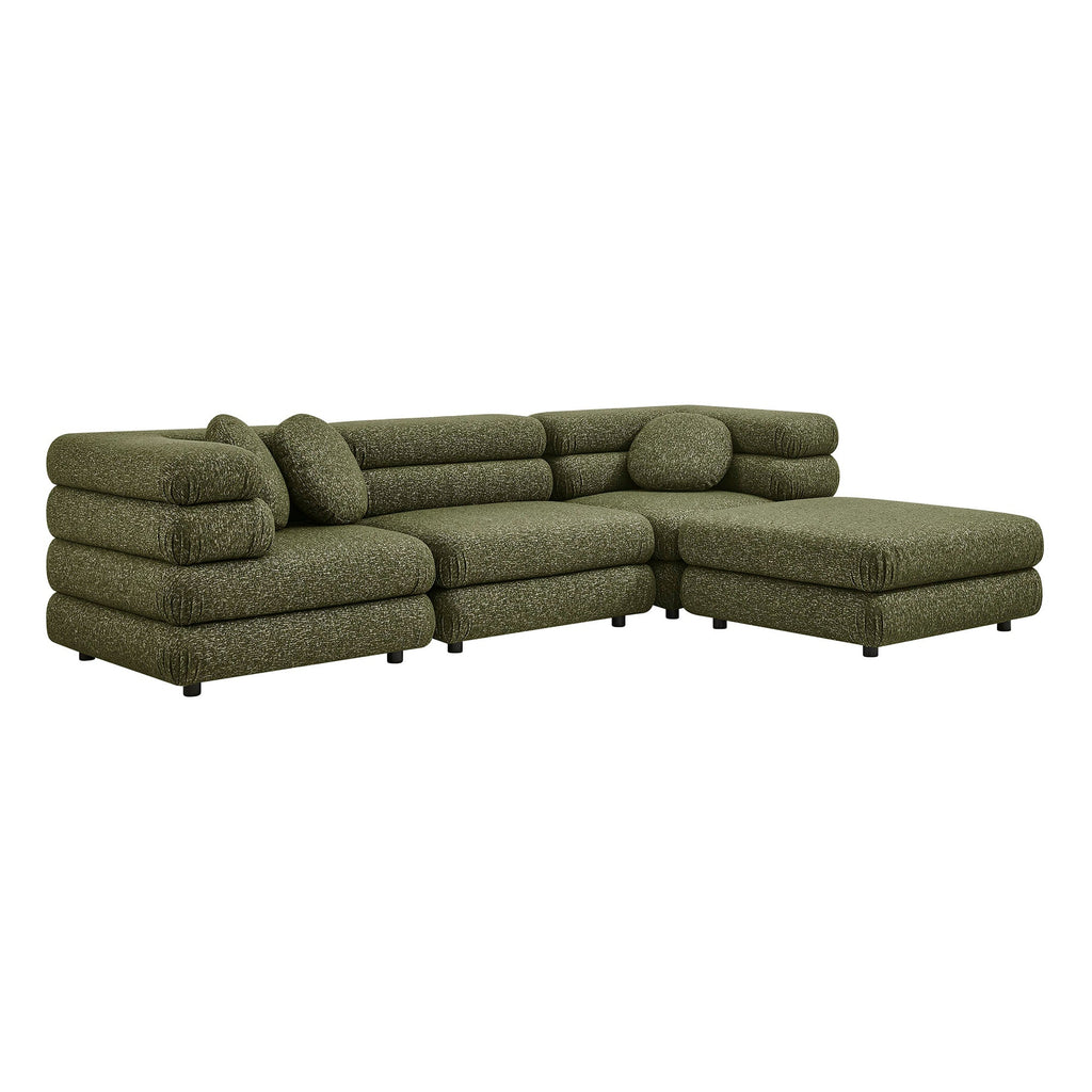 The Olivier Modular Sectional | Layered Looped-Yarn Upholstery