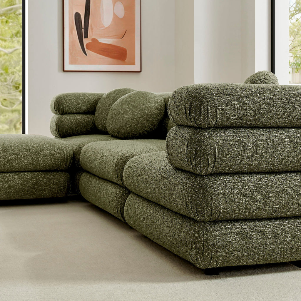 The Olivier Modular Sectional | Layered Looped-Yarn Upholstery