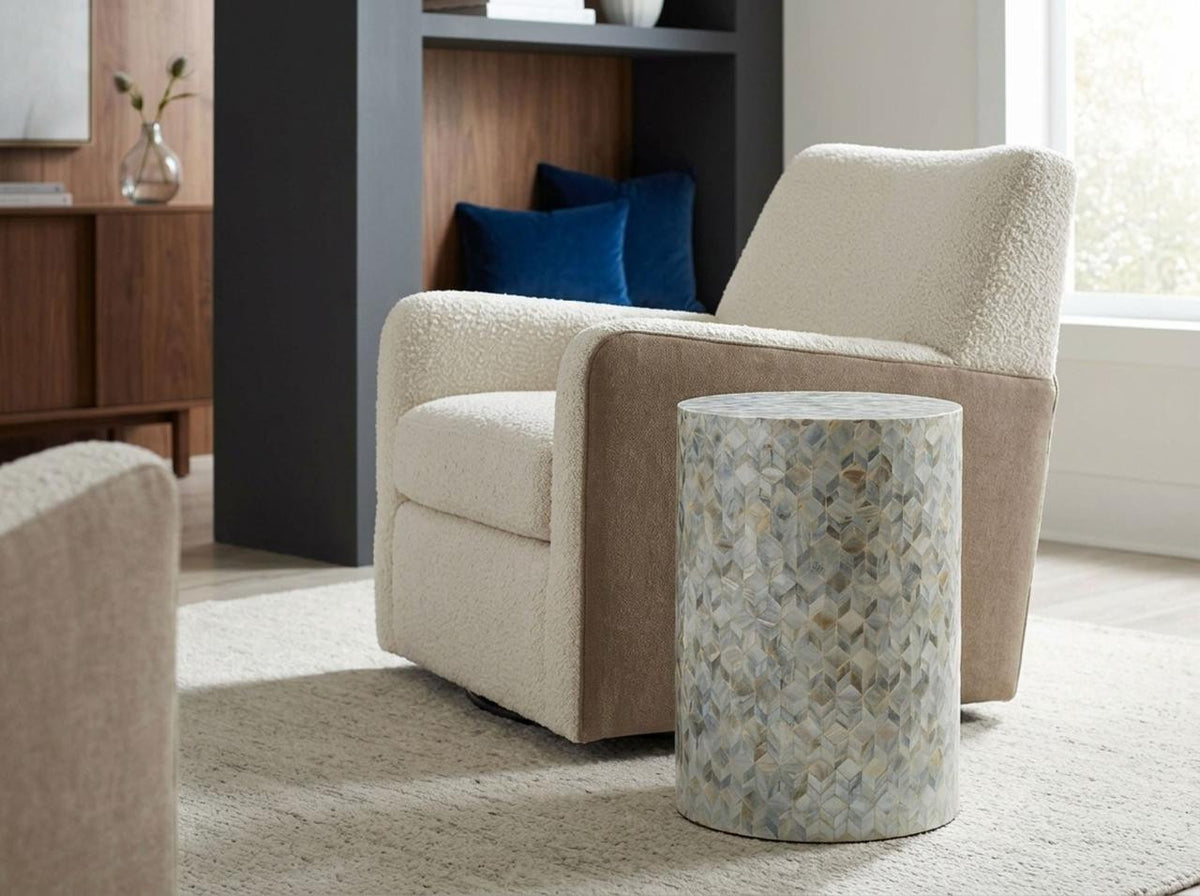 The Aurore Side Table in a second editorial interior setting, showing the piece in relation to surrounding furnishings.