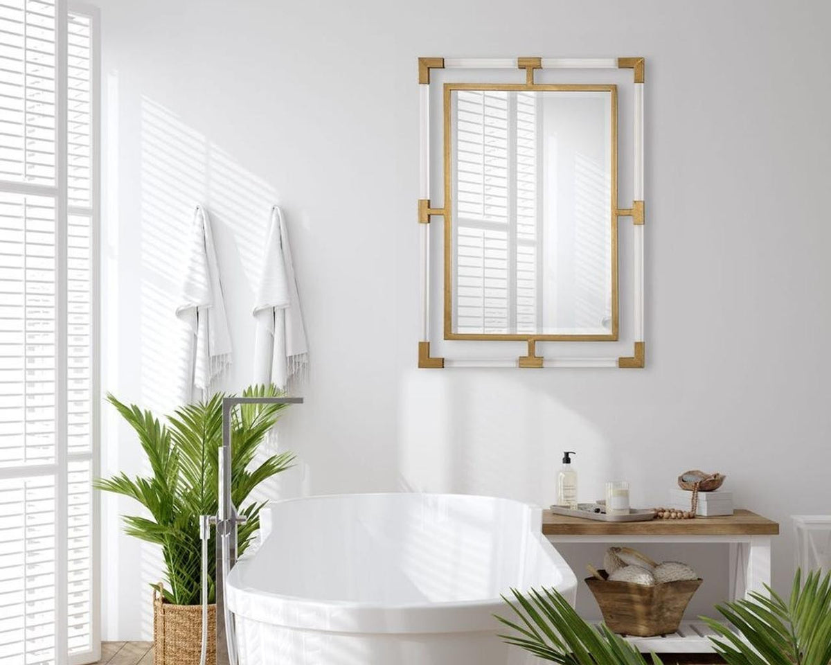 The Gabrielle Mirror in a second editorial interior setting, showing the piece in relation to surrounding furnishings.