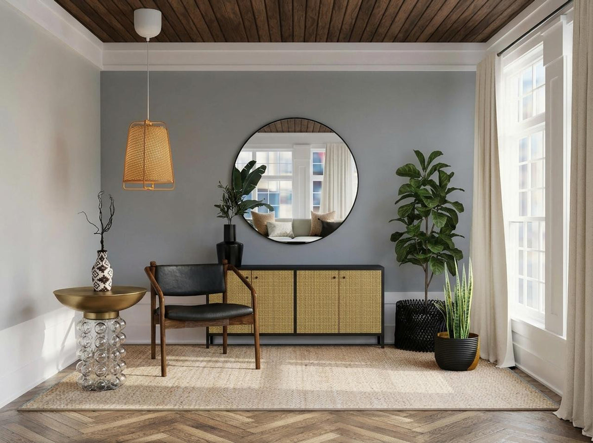 The Perrine Side Table in a second editorial interior setting, showing the piece in relation to surrounding furnishings.
