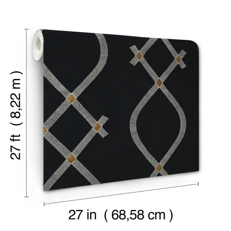 Ellena Black wallpaper styled as a product feature