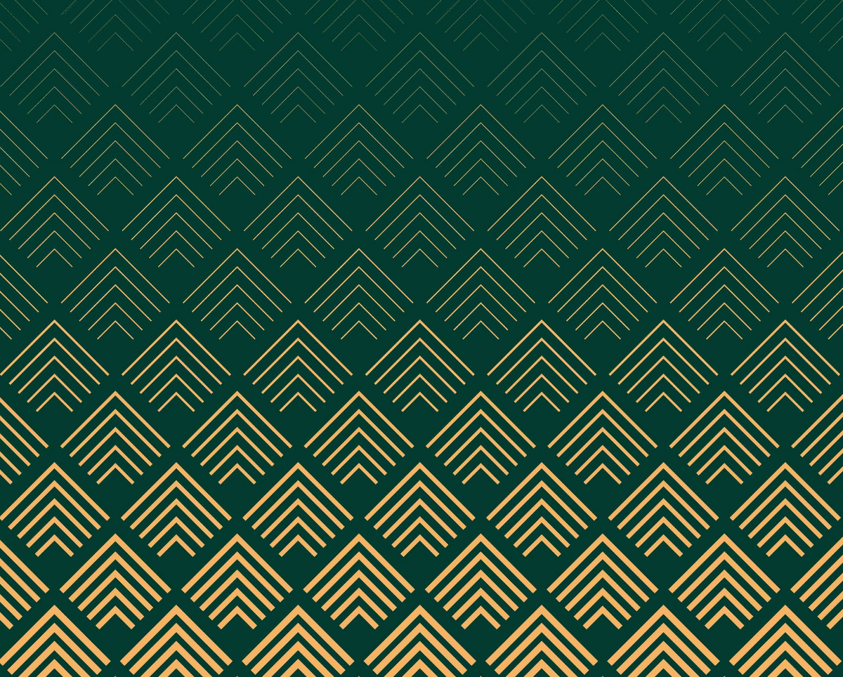 The Émeraude Mural | Gilded Geometric Arches