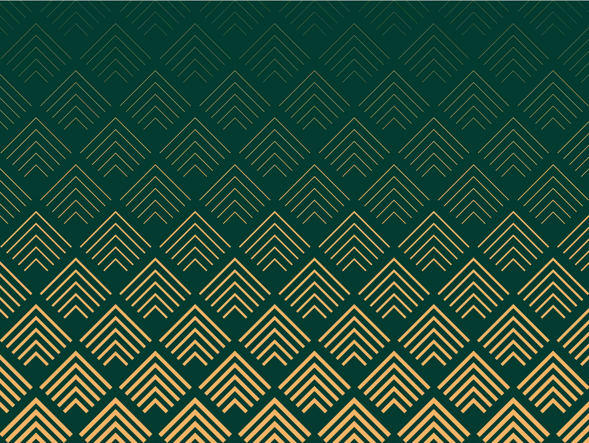 The Émeraude Mural | Gilded Geometric Arches
