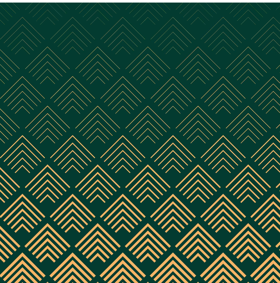 The Émeraude Mural | Gilded Geometric Arches