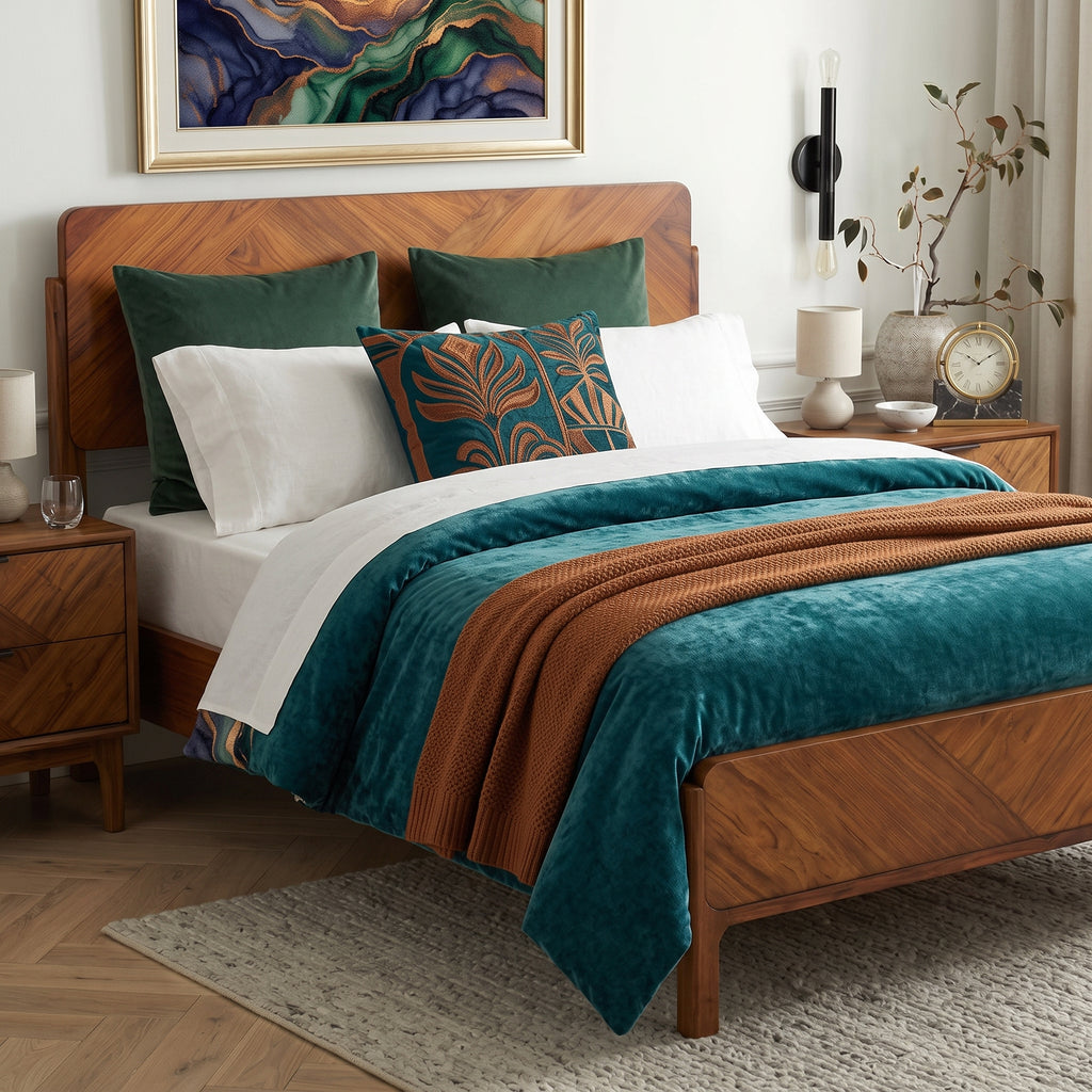 The Benoît Bed | Caramel Woven Wood