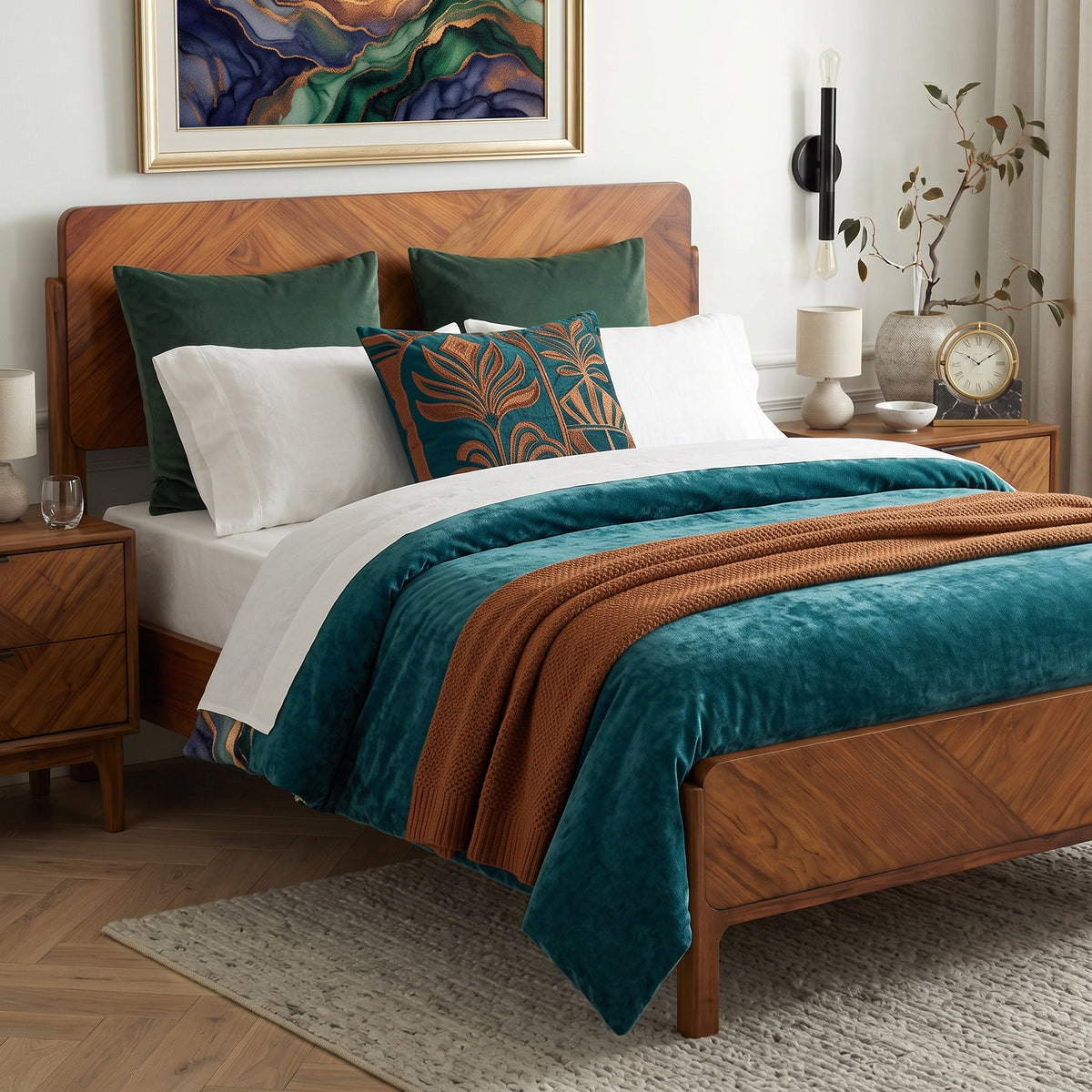The Benoît Bed | Caramel Woven Wood