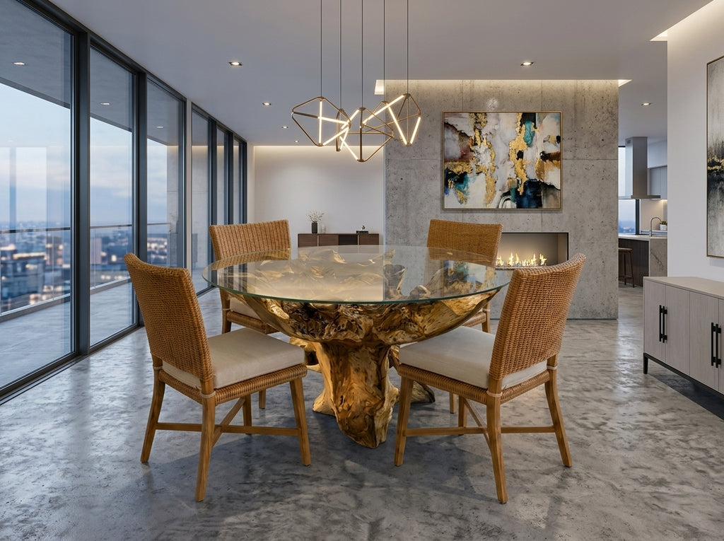 The Nusa Dining Table | Sculptural Teak Root